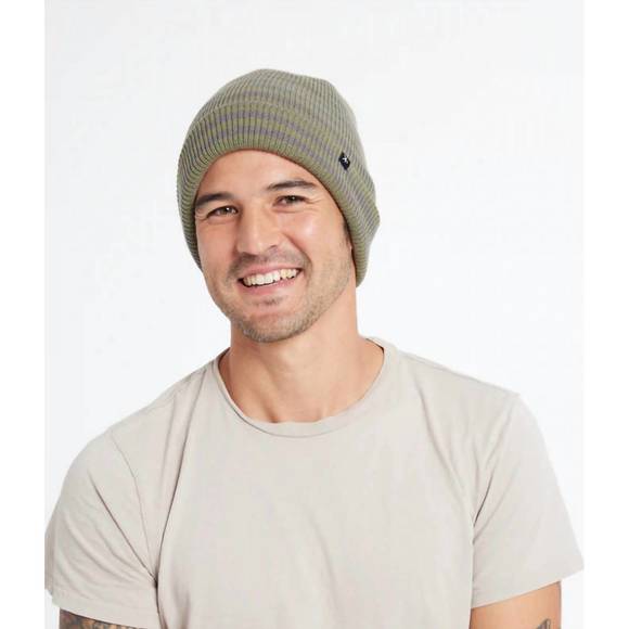 NEW KNOWN SUPPLY men jagger beanie in army/charcoal - Picture 1 of 2